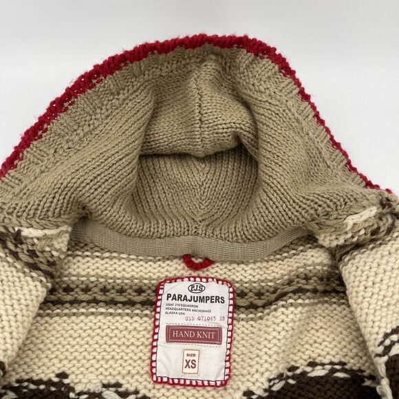 Parajumpers Hooded Cardigan Sweater Womens XS Bear Handknit‎ - Picture 5 of 9